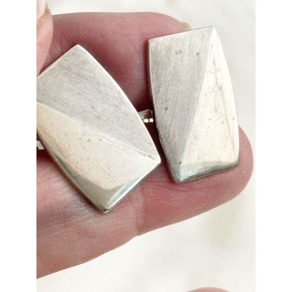 Vintage sterling silver cufflinks Anson - Picture 3 of 5